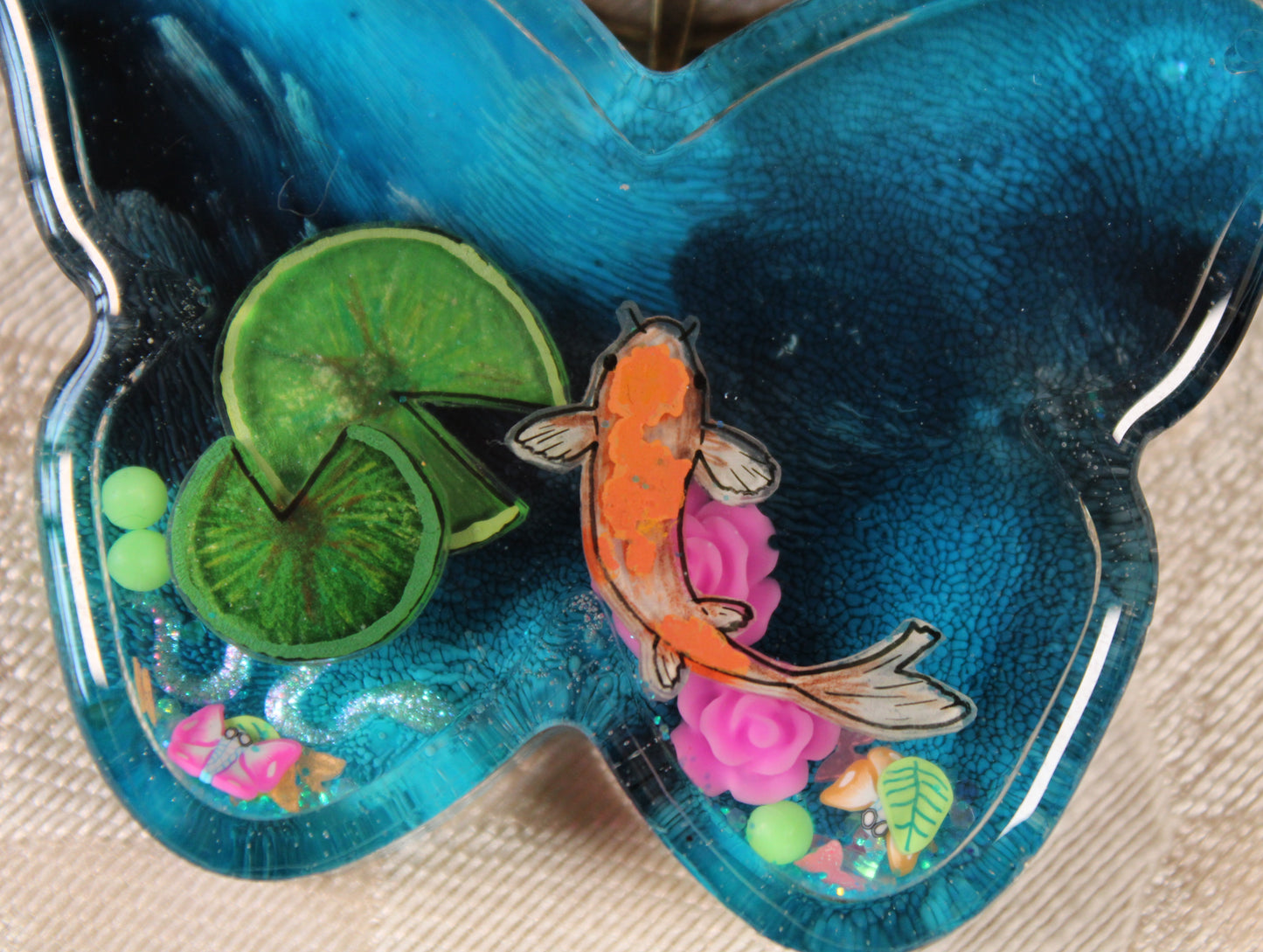 Butterfly Pond Shaker Charm