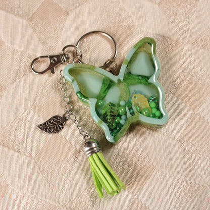 Green Butterfly Shaker Charm