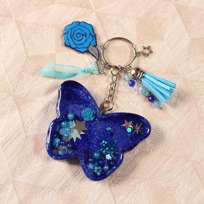 Blue Butterfly Shaker Charm