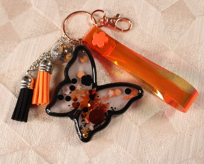 Orange Butterfly Shaker Charm