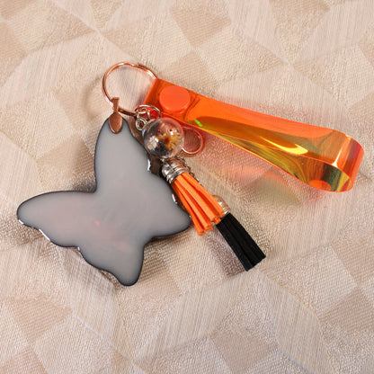 Orange Butterfly Shaker Charm