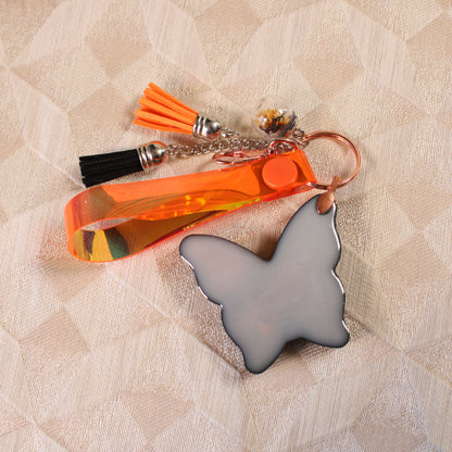 Orange Butterfly Shaker Charm