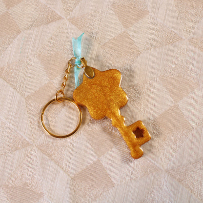 Golden Key Shaker Charm