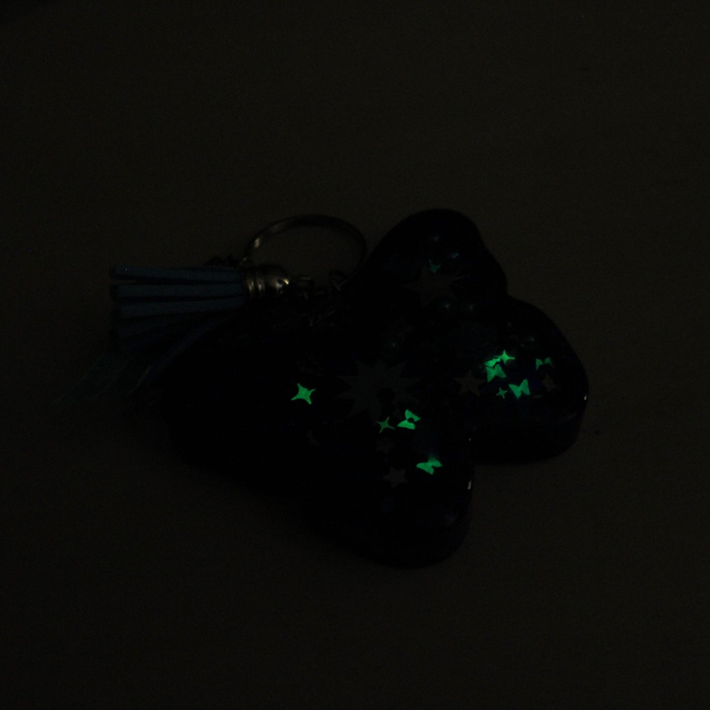 Blue Butterfly Shaker Charm