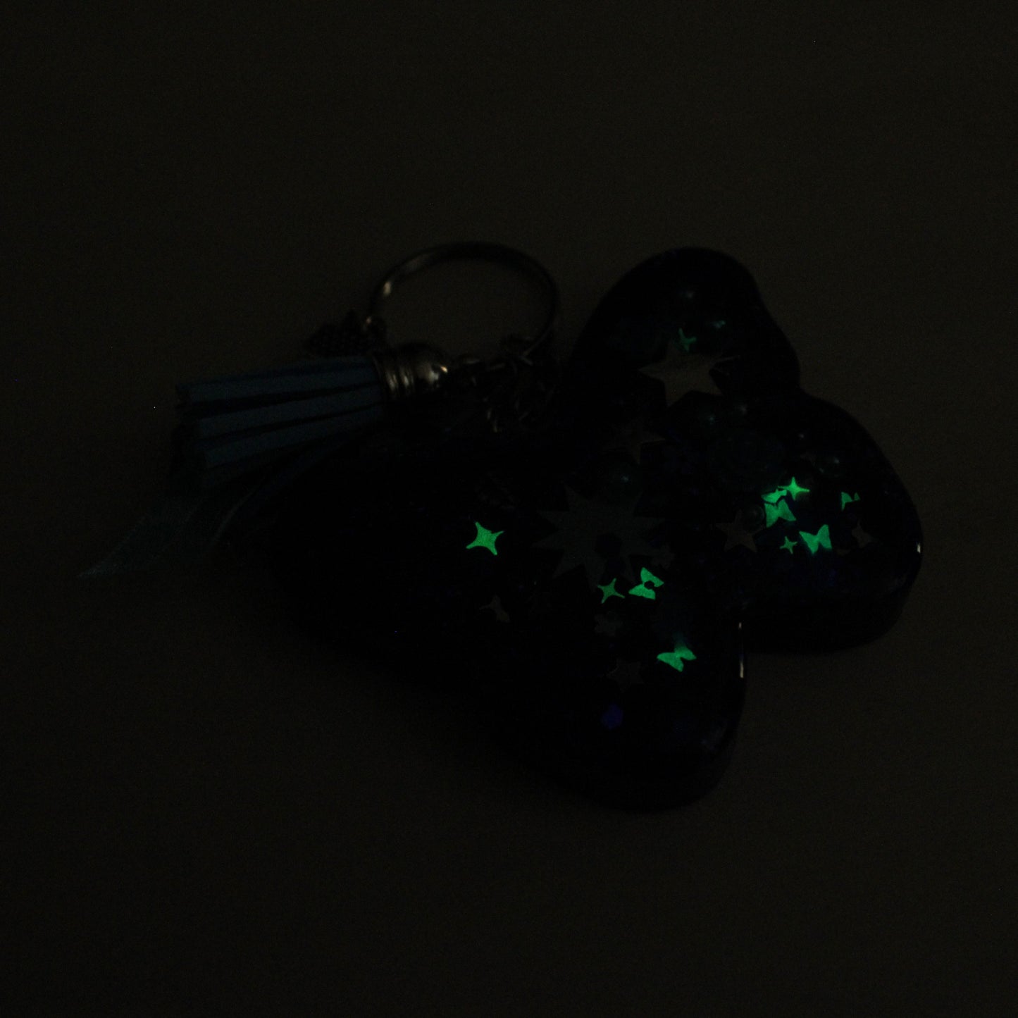 Blue Butterfly Shaker Charm