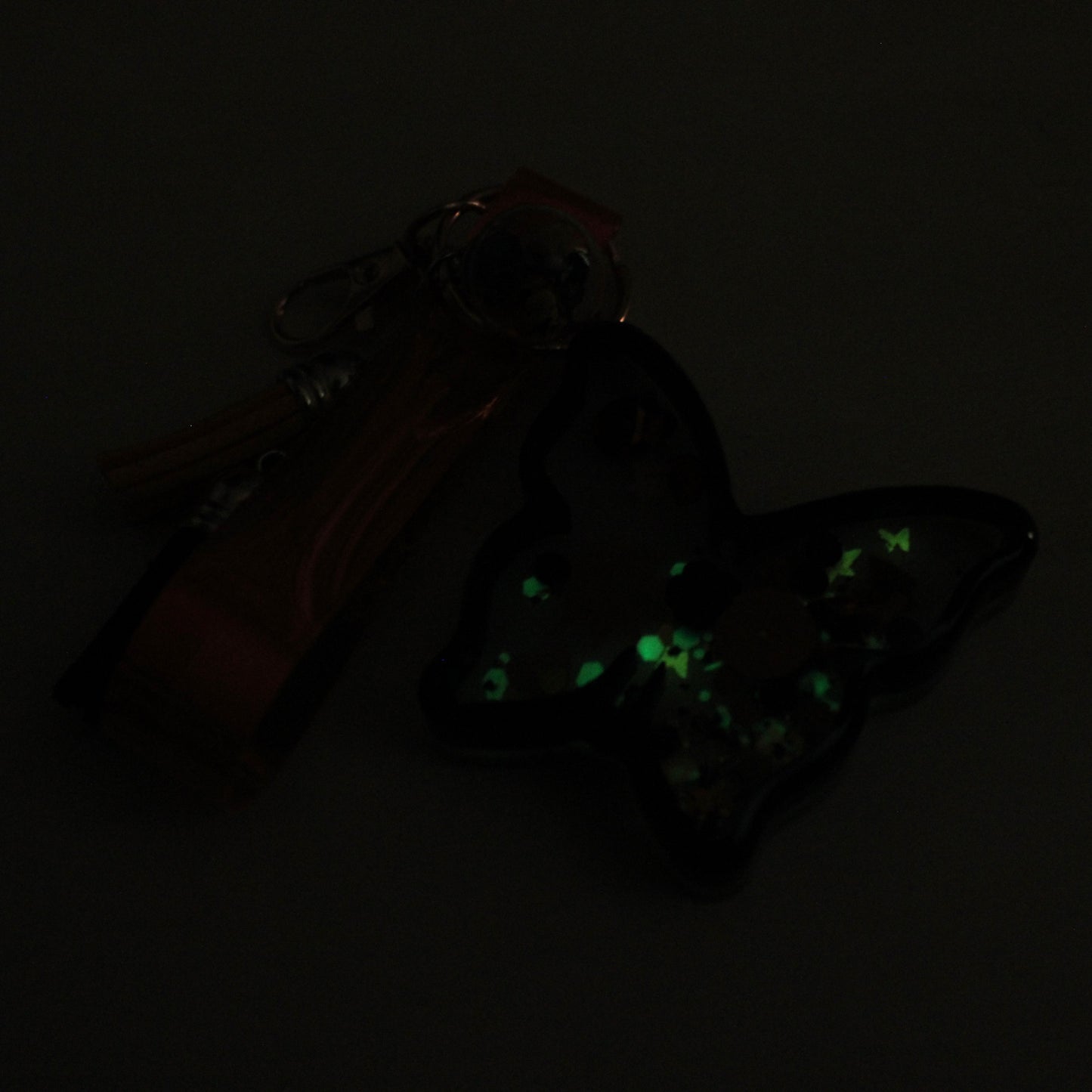 Orange Butterfly Shaker Charm