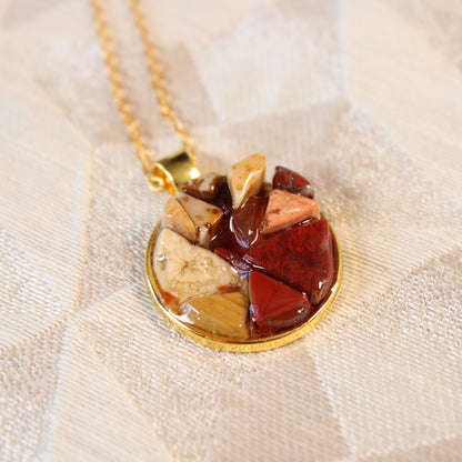 Warm Glow Stone Chip Necklace