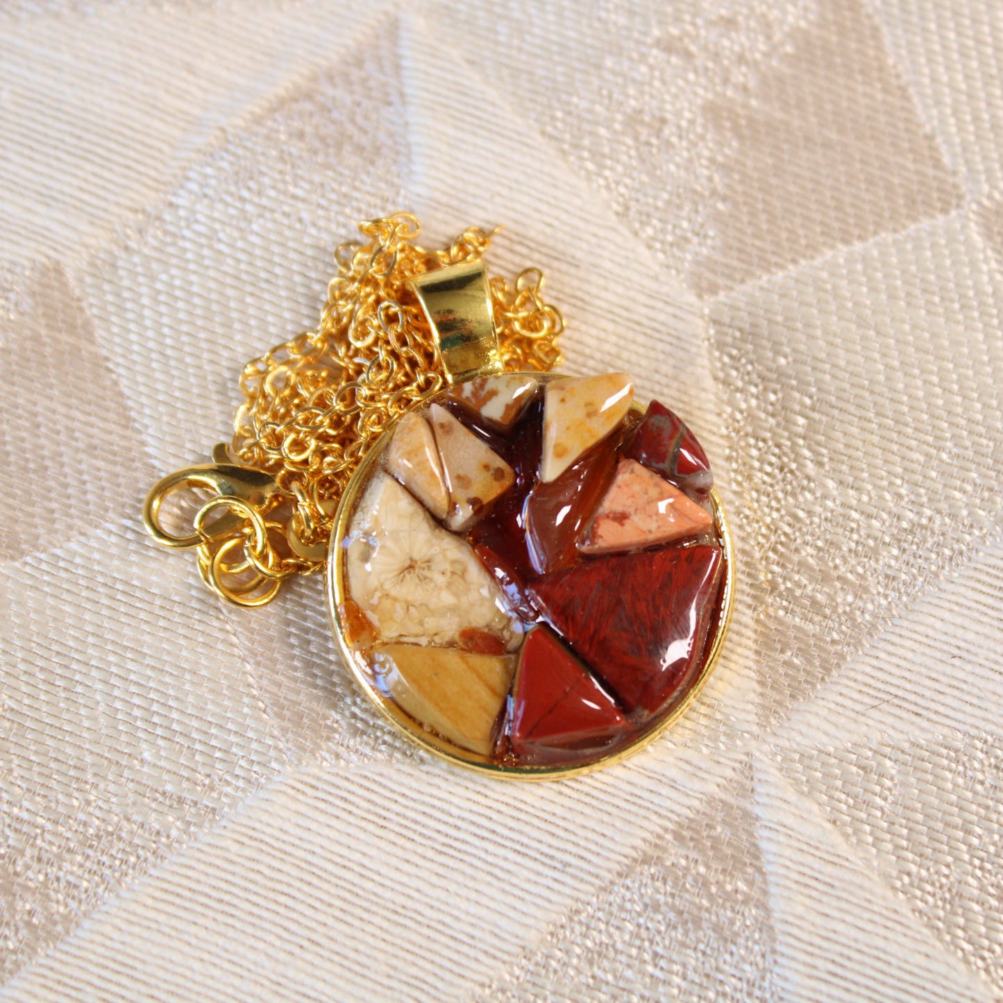 Warm Glow Stone Chip Necklace