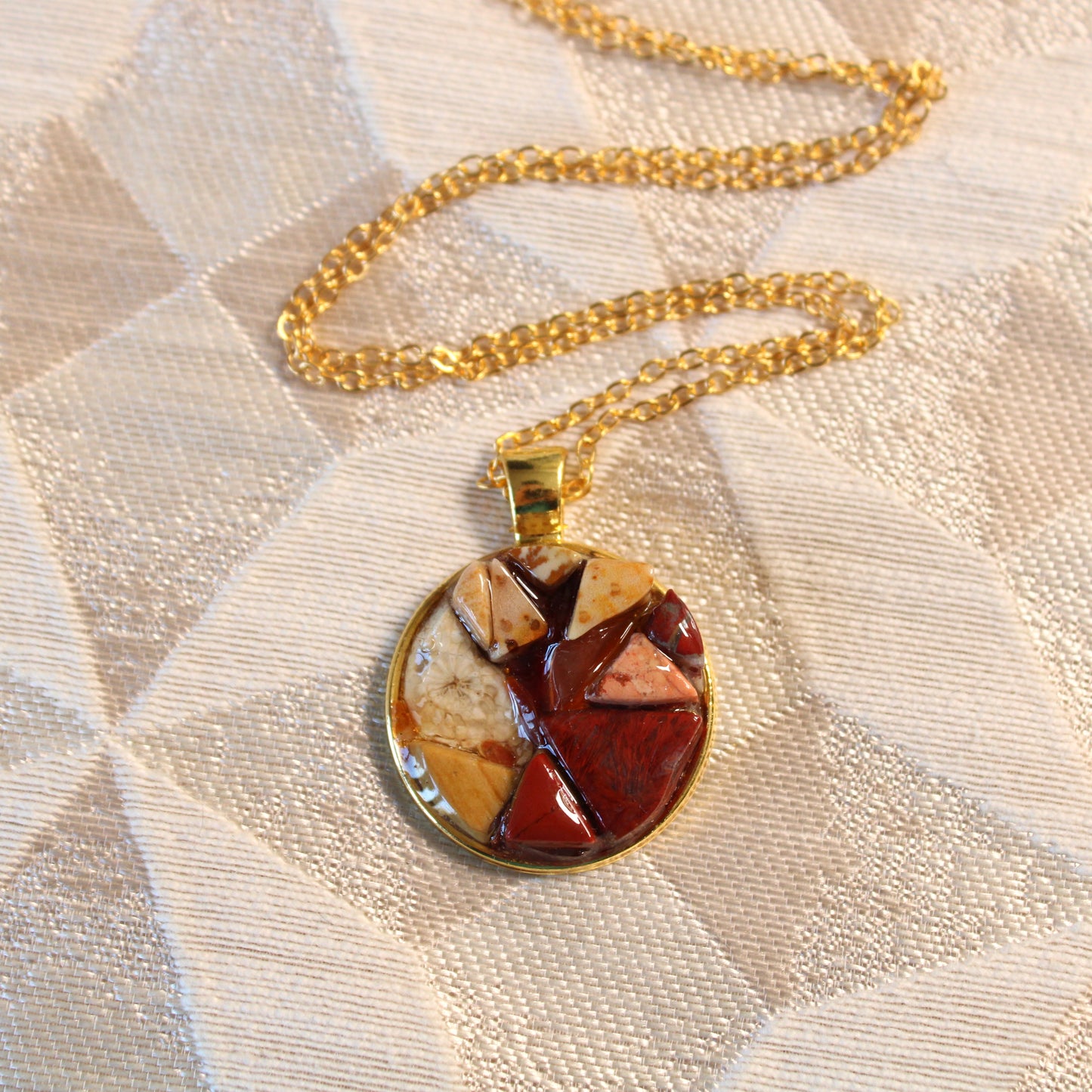 Warm Glow Stone Chip Necklace