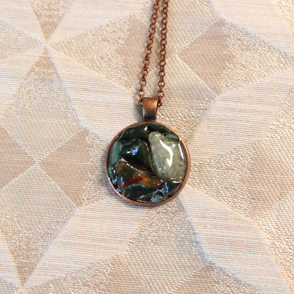 Green Stone Chip Necklace