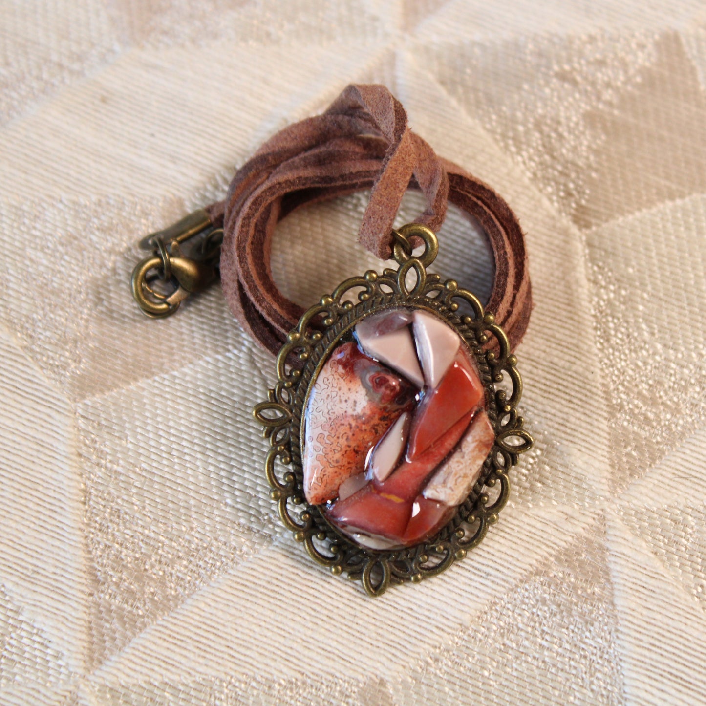 Fancy in Pink Stone Chip Necklace