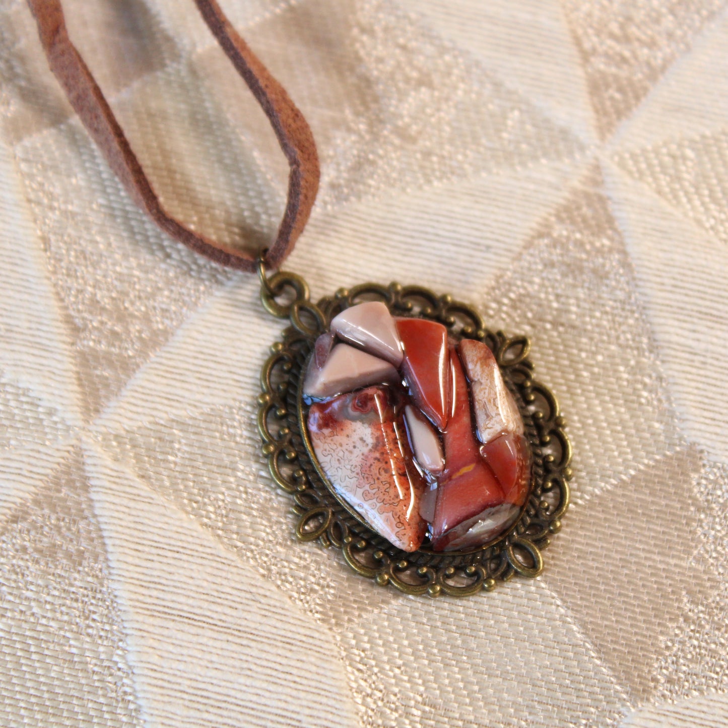 Fancy in Pink Stone Chip Necklace