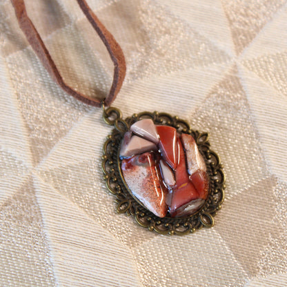 Fancy in Pink Stone Chip Necklace