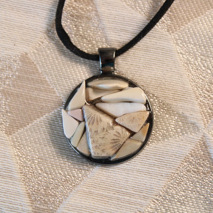 White Stone Chip Necklace
