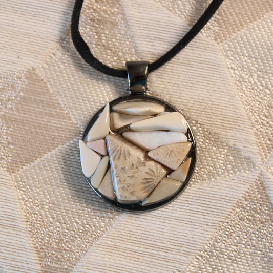 White Stone Chip Necklace