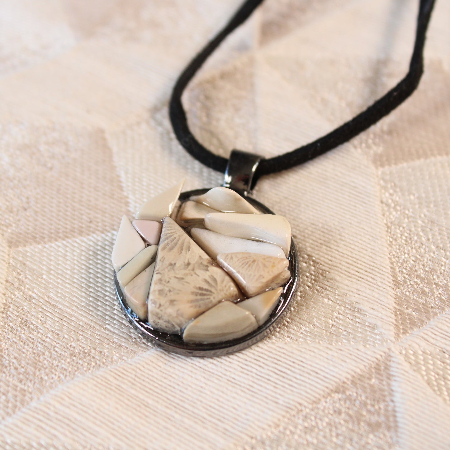 White Stone Chip Necklace