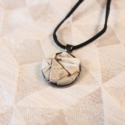 White Stone Chip Necklace