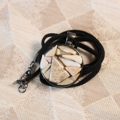 White Stone Chip Necklace