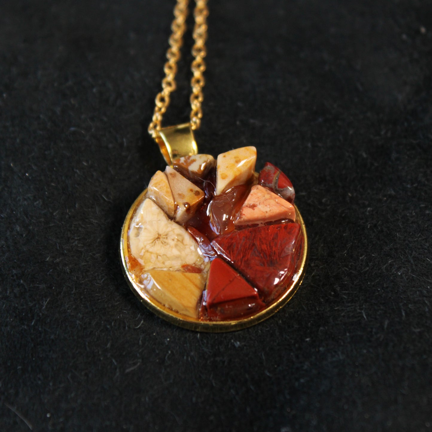 Warm Glow Stone Chip Necklace
