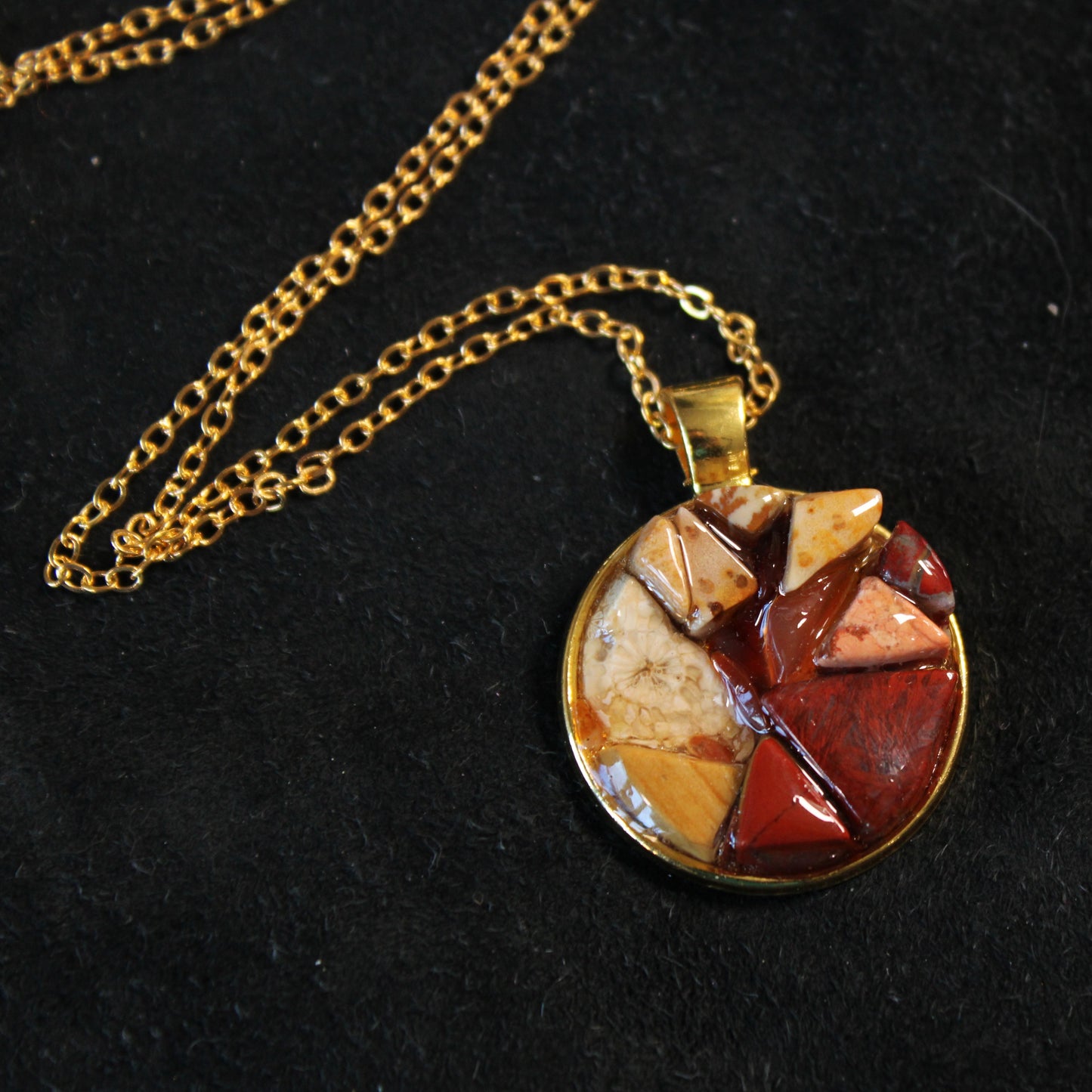 Warm Glow Stone Chip Necklace