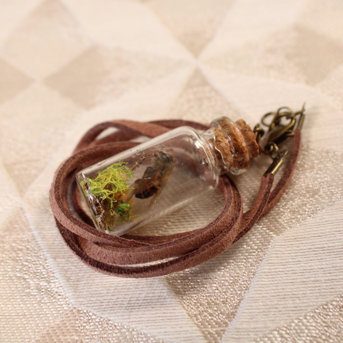 Bee and Orange Flower Necklace