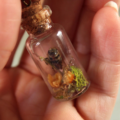 Bee and Orange Flower Necklace