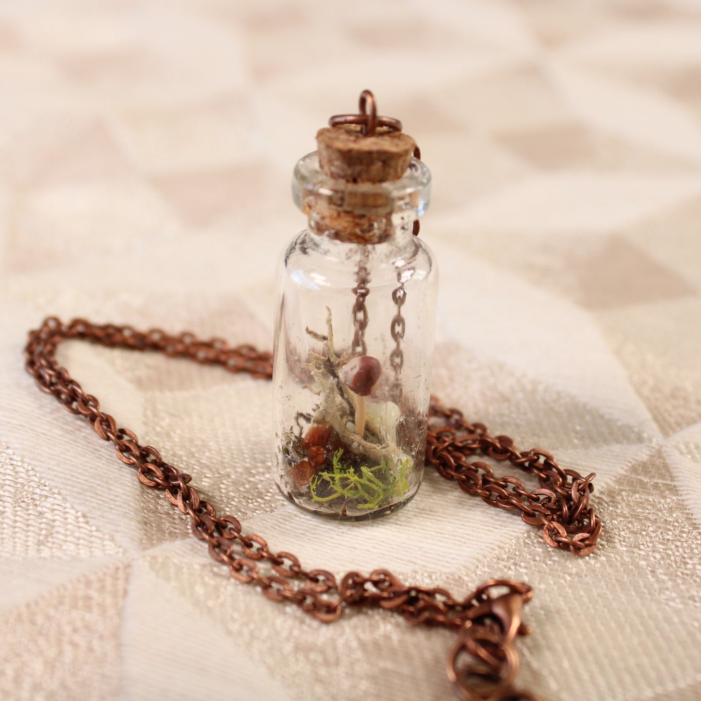 Mini Mushroom Necklace