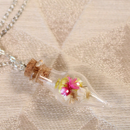 Yellow/Pink/White Flowers Necklace