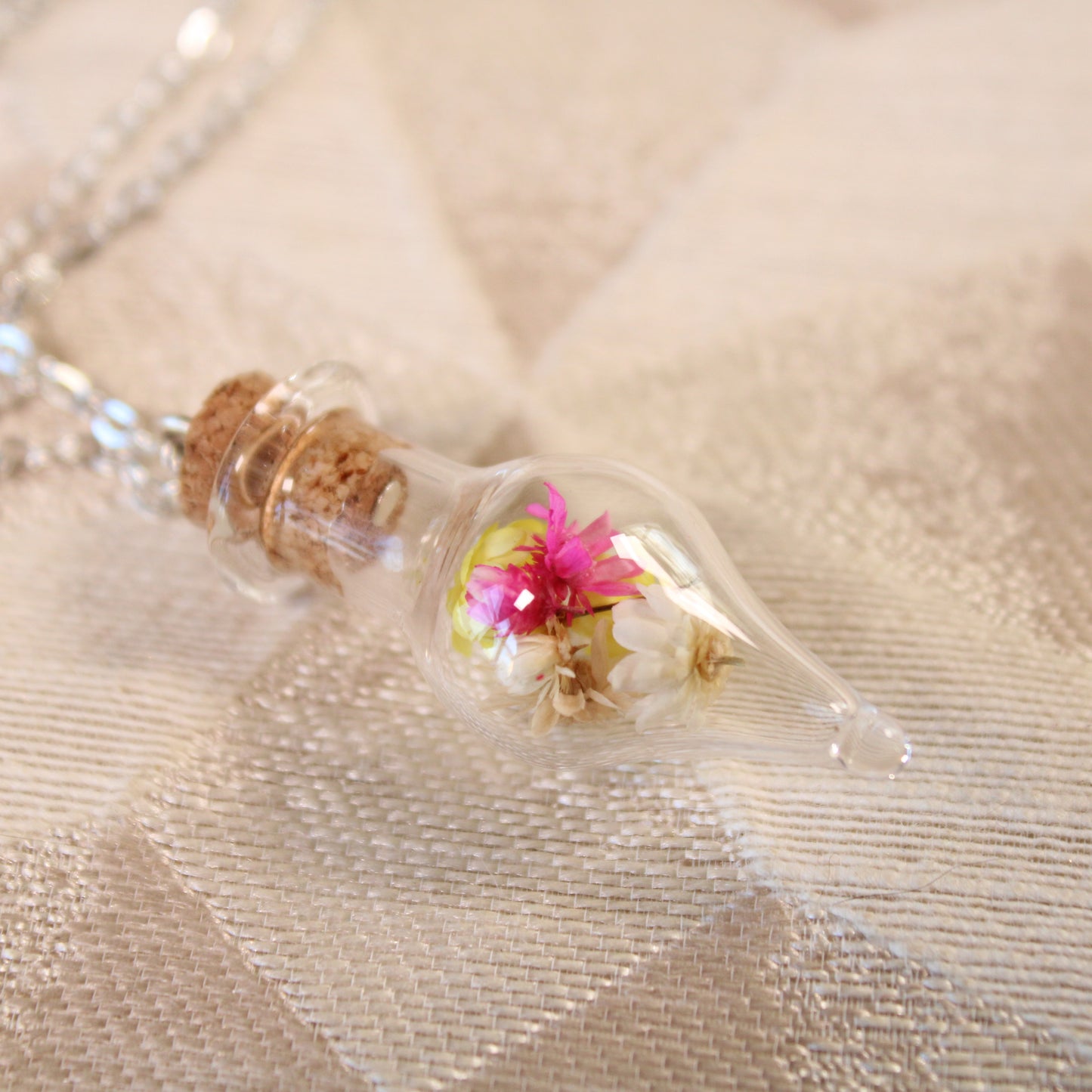 Yellow/Pink/White Flowers Necklace