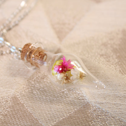 Yellow/Pink/White Flowers Necklace