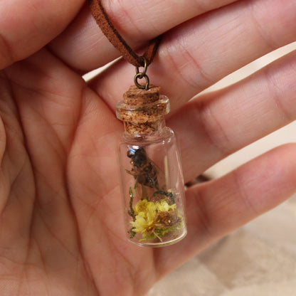 Bee and Yellow Flower Necklace