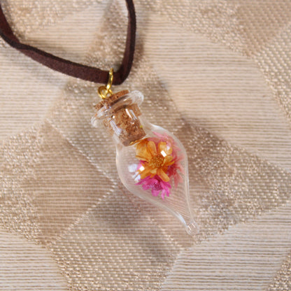 Pink & Orange Flowers Necklace