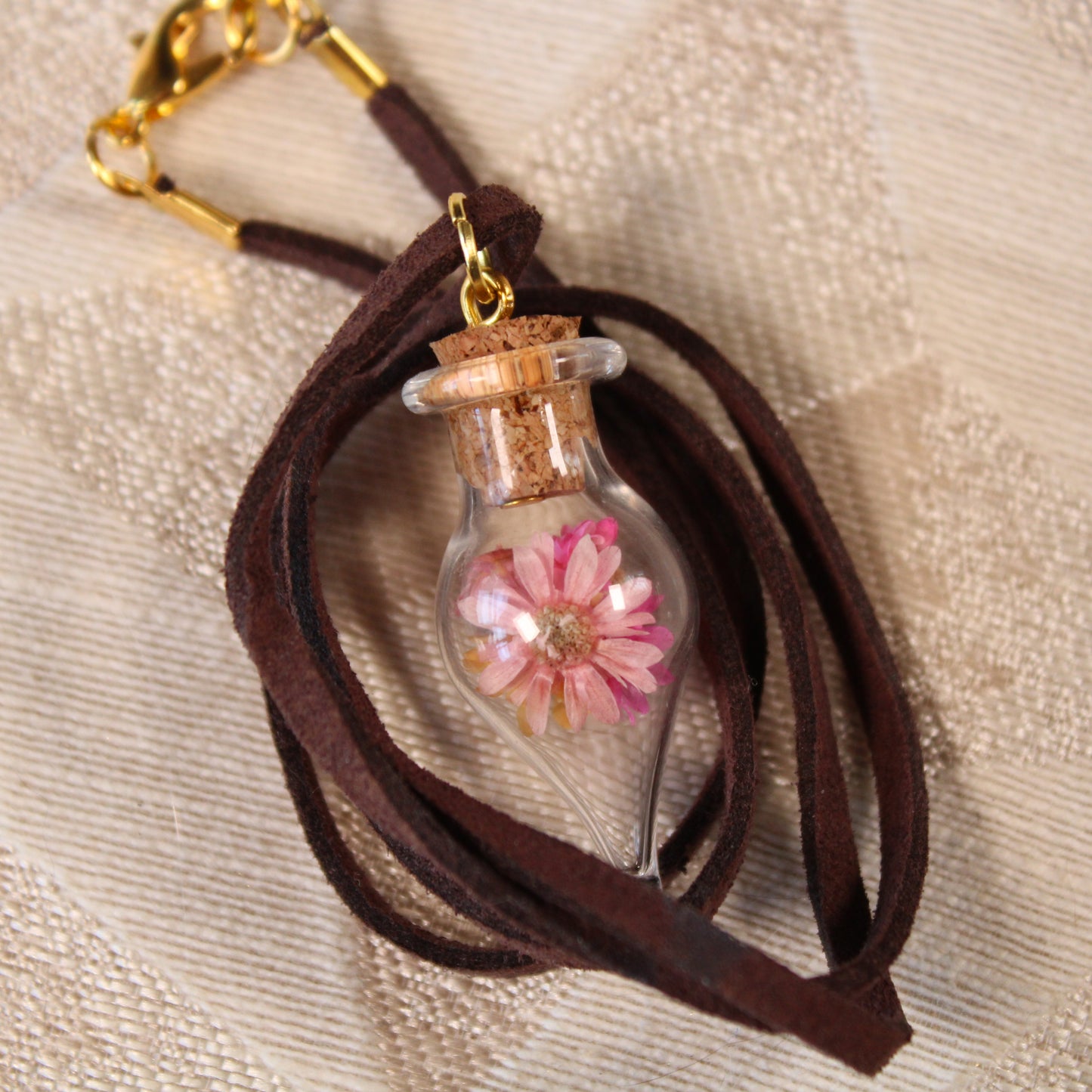 Pink & Orange Flowers Necklace