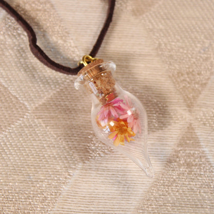 Pink & Orange Flowers Necklace