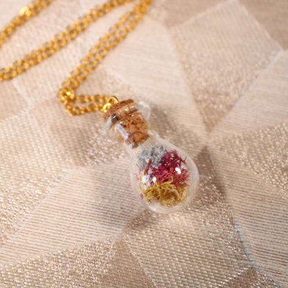 Round Sunrise Moss Necklace