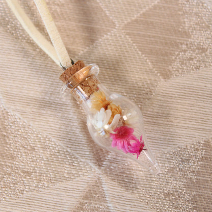 Orange/Pink/White Flowers Necklace