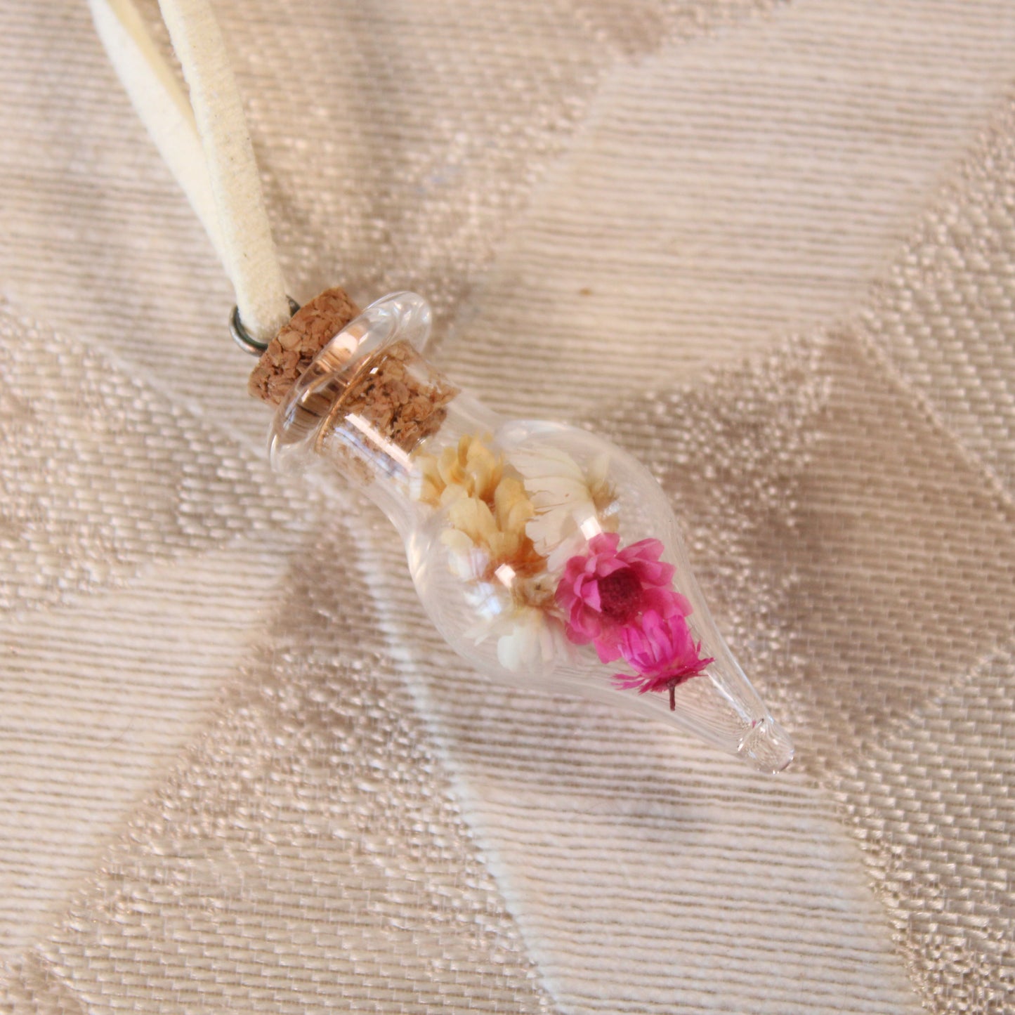 Orange/Pink/White Flowers Necklace