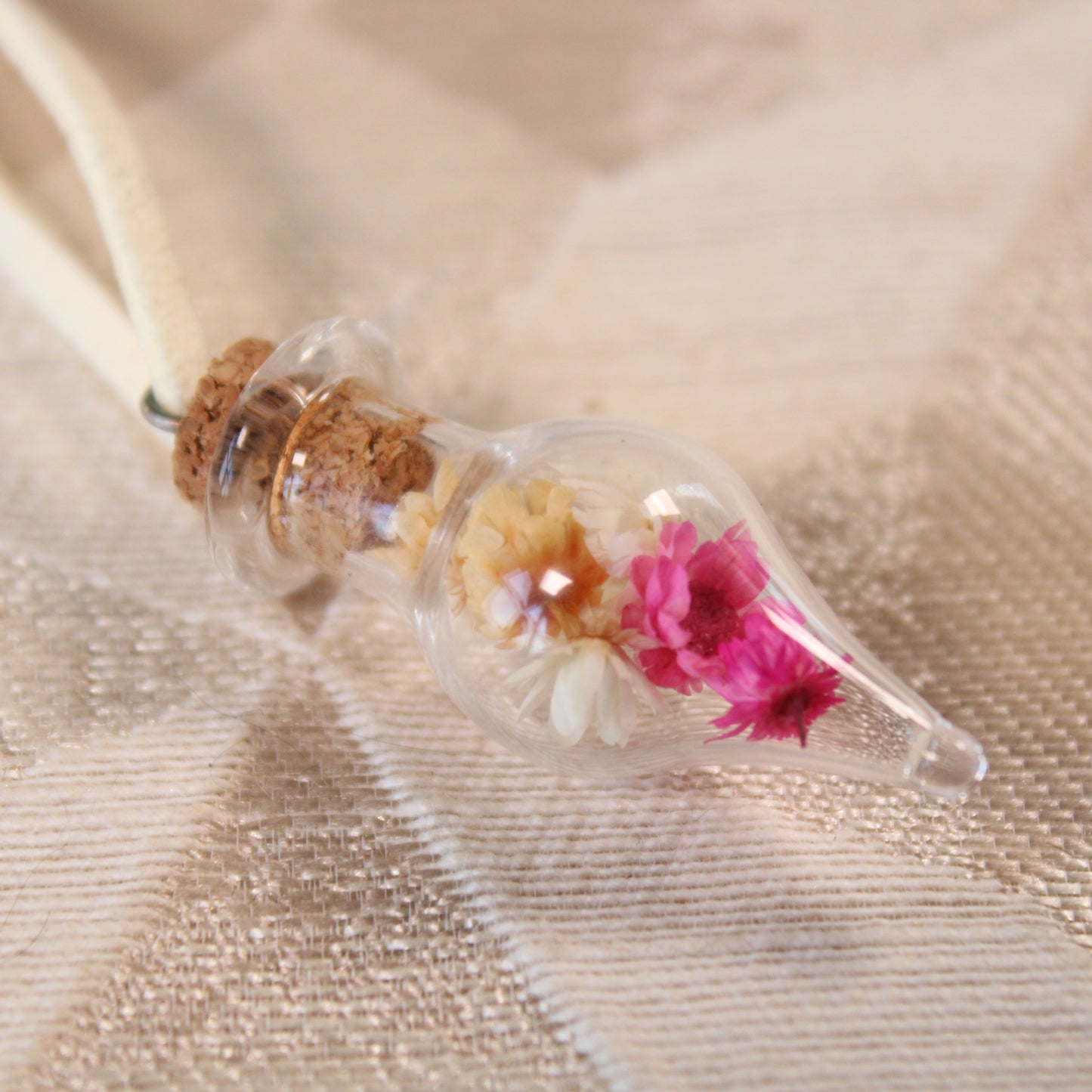 Orange/Pink/White Flowers Necklace