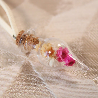 Orange/Pink/White Flowers Necklace