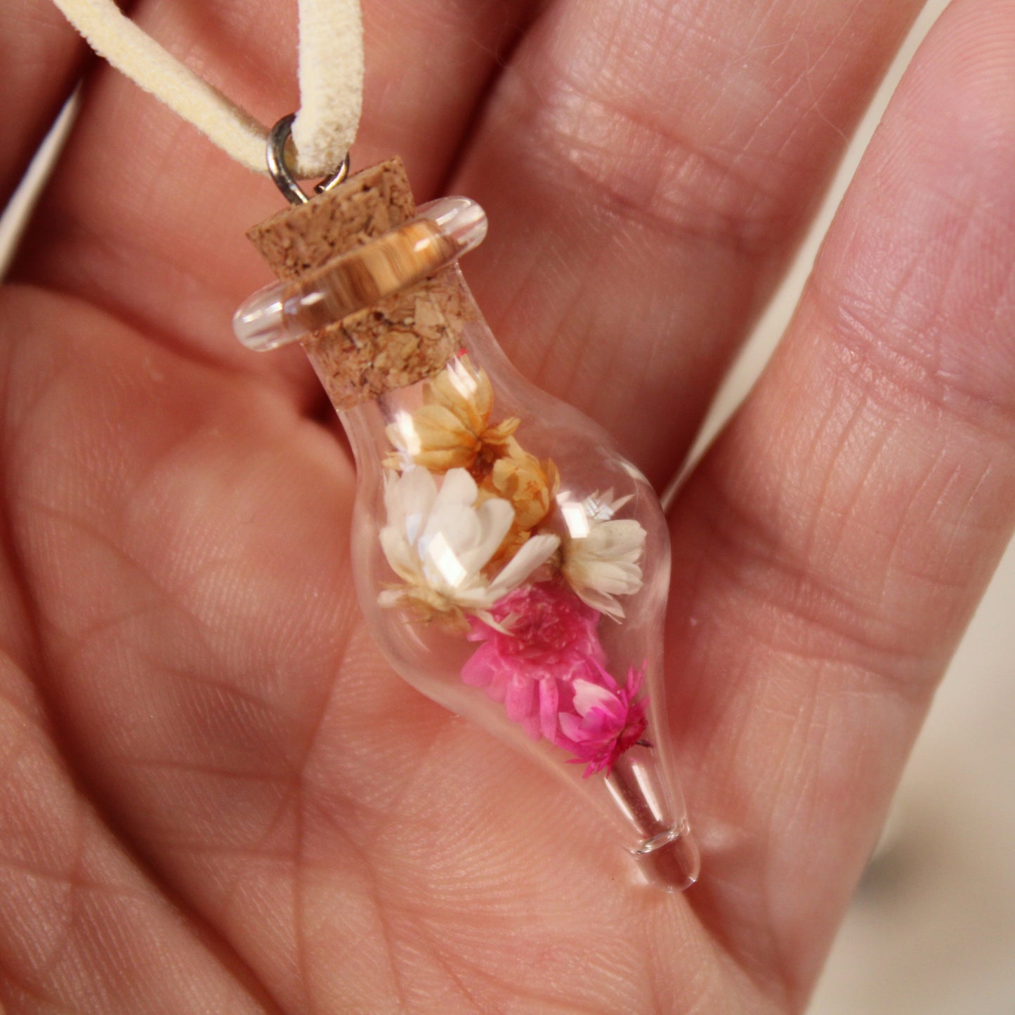 Orange/Pink/White Flowers Necklace