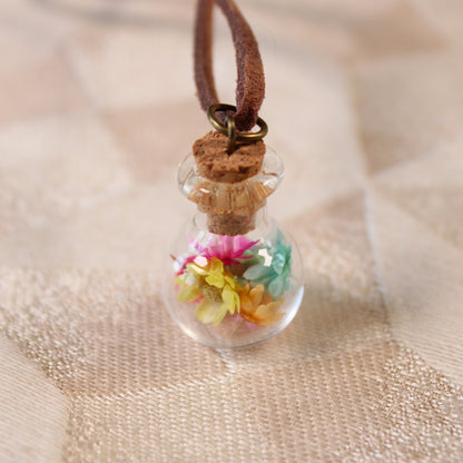 Round Rainbow Flower Necklace