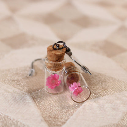 Pink Flower Earrings