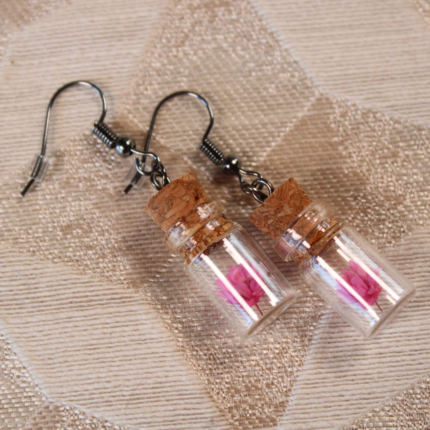 Pink Flower Earrings