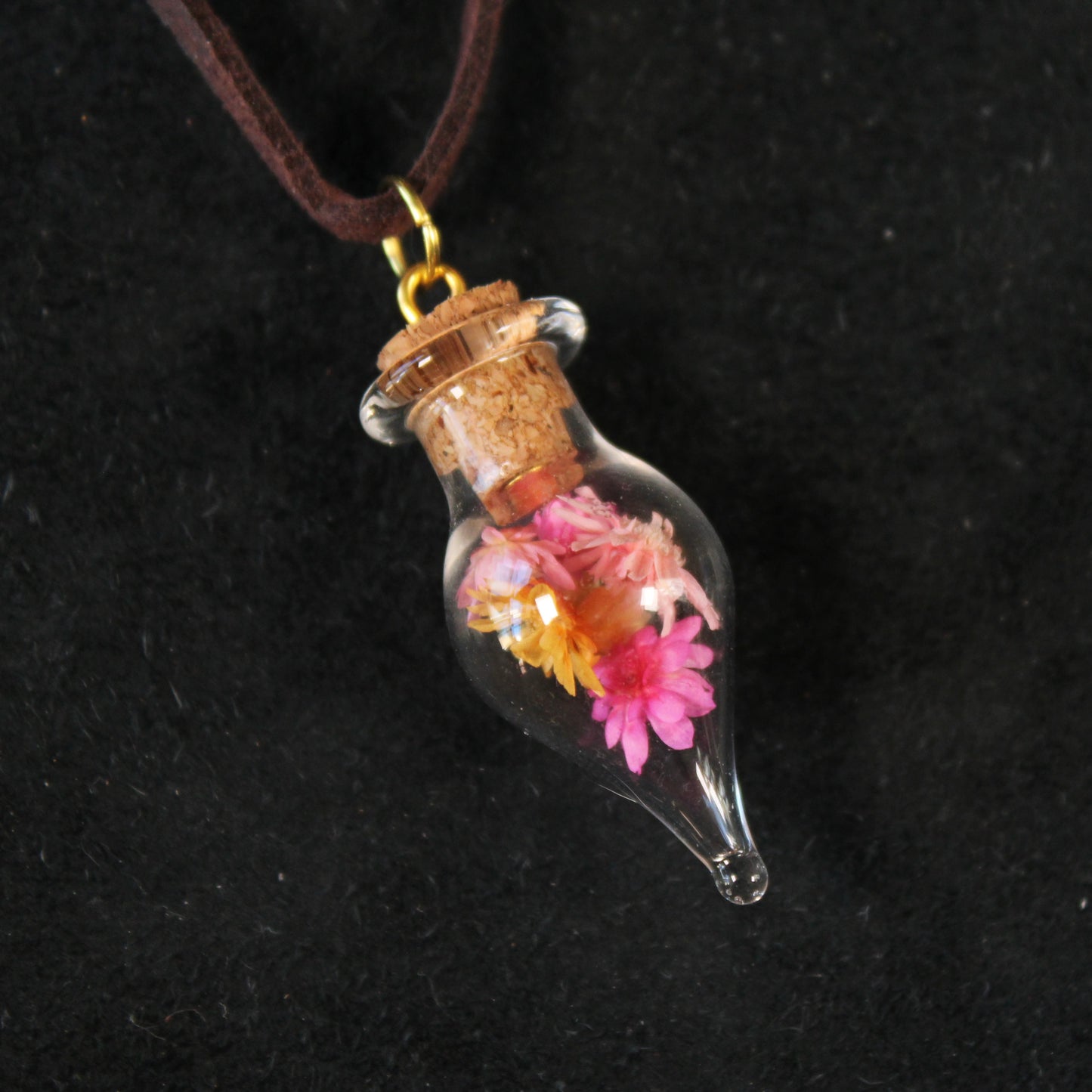 Pink & Orange Flowers Necklace