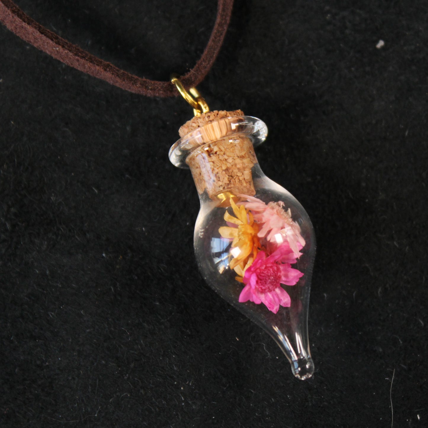 Pink & Orange Flowers Necklace