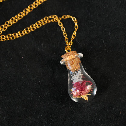 Round Sunrise Moss Necklace