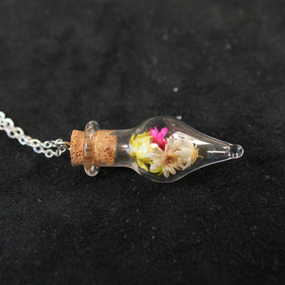 Yellow/Pink/White Flowers Necklace