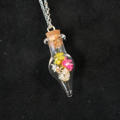 Yellow/Pink/White Flowers Necklace
