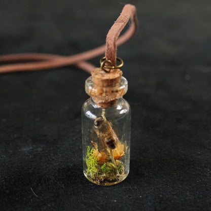 Bee and Orange Flower Necklace