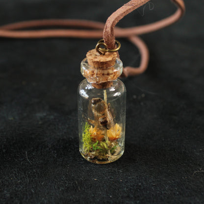Bee and Orange Flower Necklace
